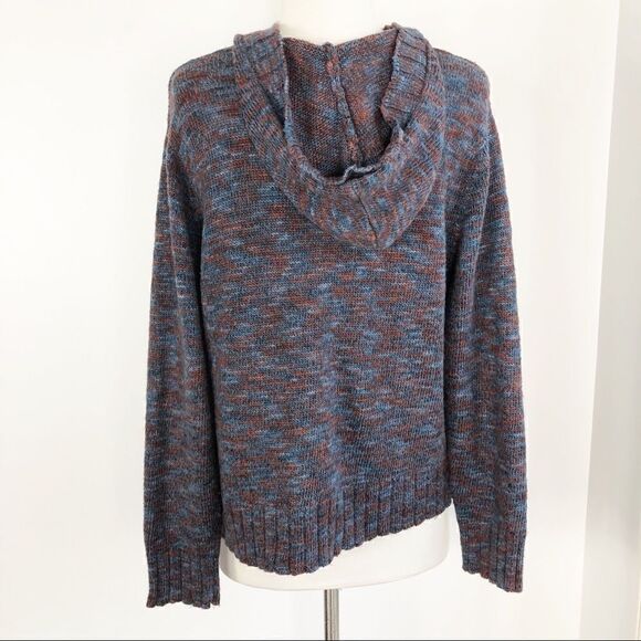 Woolrich Pullover Knitted Hooded Sweater Cotton Blend Women Size Medium M - Picture 3 of 8